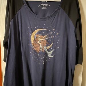 Torrid Navy and Black Mermaid Graphic Tee